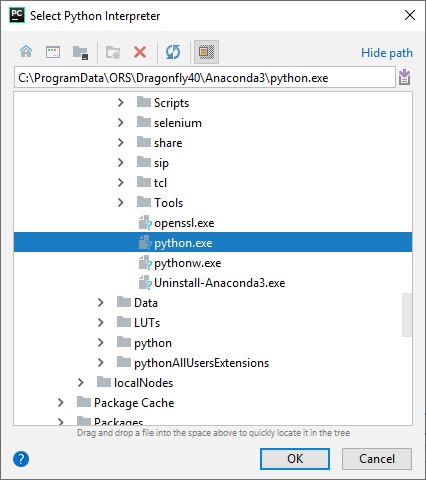 ../../_images/PyCharmSettingsSelectProjectInterpreter.jpg