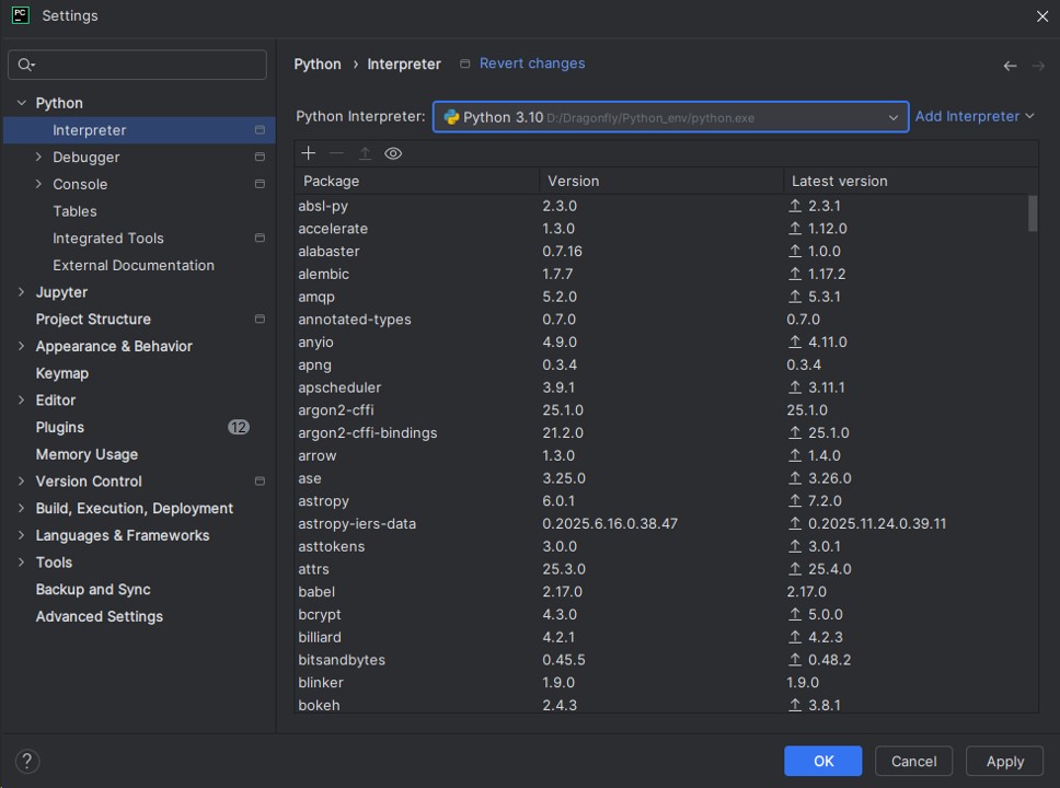 ../../_images/PyCharmSettingsSelectedProjectInterpreter.jpg